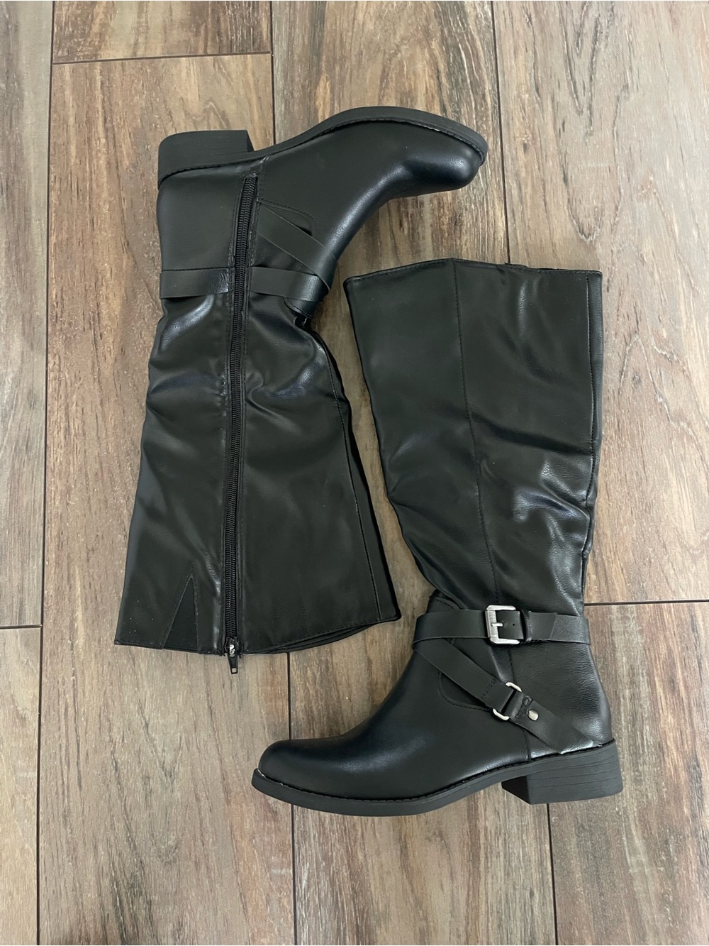 Style & Co Marlieep Black Wide Calf Boots women Size 7.5 New in box never worn